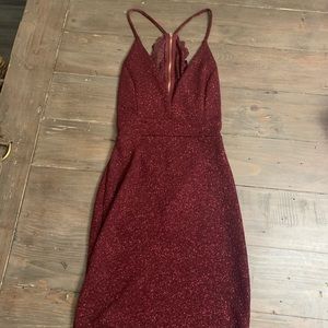 Chico red sparkly hoco dress